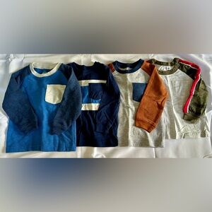 Carters Kids Long Sleeve Color Block Shirts size 12 months